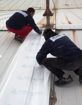 Waterproofing of sloping roof